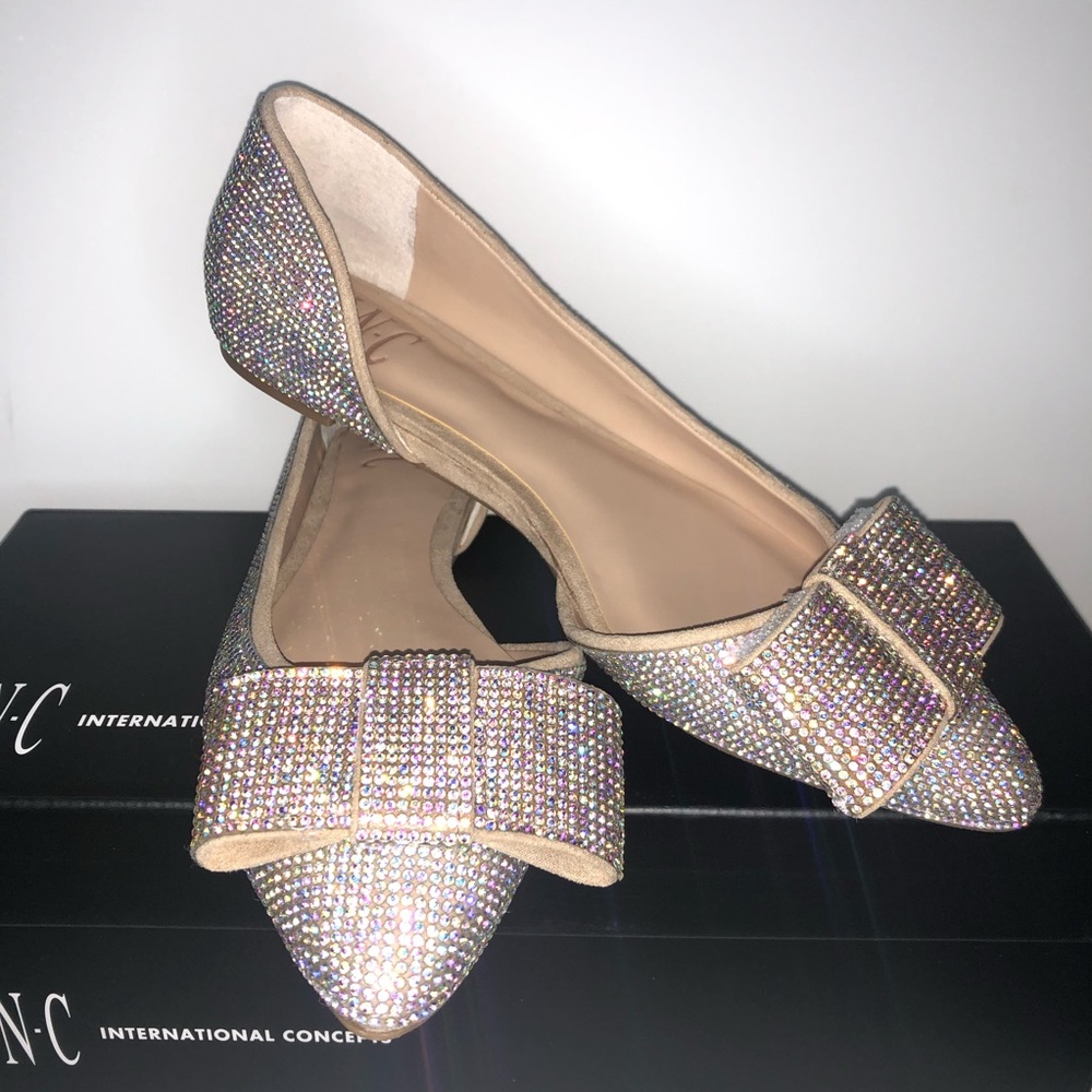 New in Box Rhinestone Flats Bling Crystal Flats